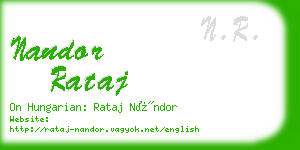 nandor rataj business card